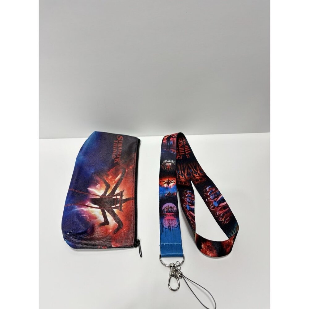 Stranger Things Pencil Case and Lanyard Netflix TV Show Merch School Set